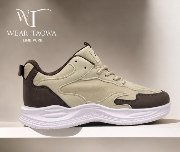 AJM Chunky Trainer — Cream & Coee