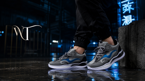 AJM Air Memory Runner — Grey & Blue